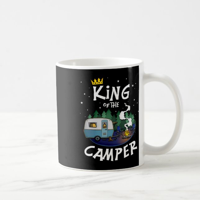 Kung Av Campingen Camping Resa Present För Män  Kaffemugg (Höger)