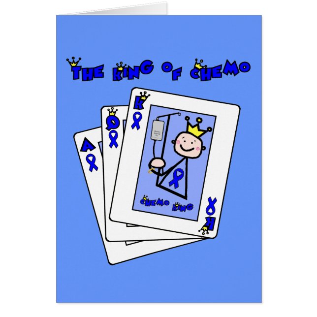 Kung av Chemo - koloncancer Hälsningskort (Framsidan)