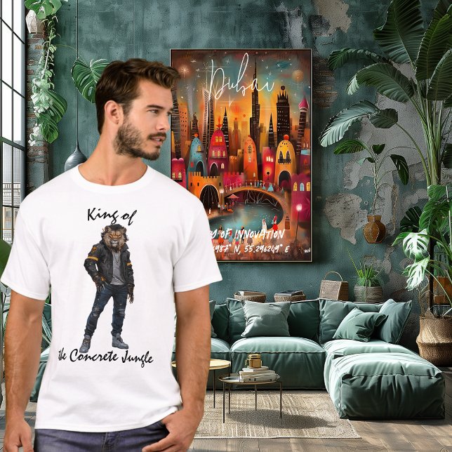 Kung av den Betongdjungeln Urban Lejon T-Shirt (Skapare uppladdad)