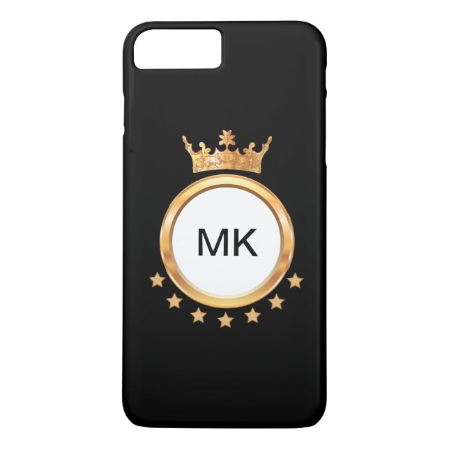 Kung av den Bling monogramen Case-Mate iPhone Skal (Baksida)