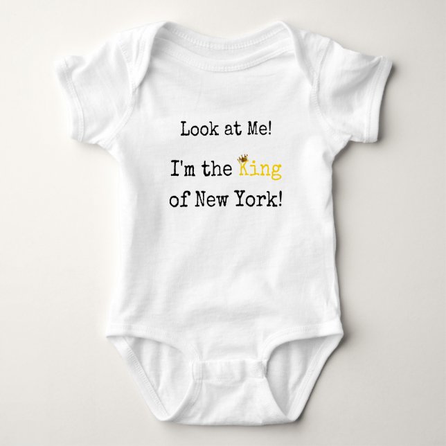 Kung av den New York babybodysuiten Tee (Framsida)