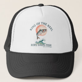 Kung av den spole lax fiske Trucker Hatt  Keps