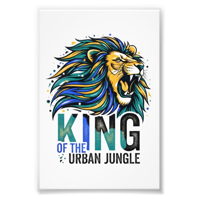 Kung av det urbana djungeln fototryck (Framsidan)