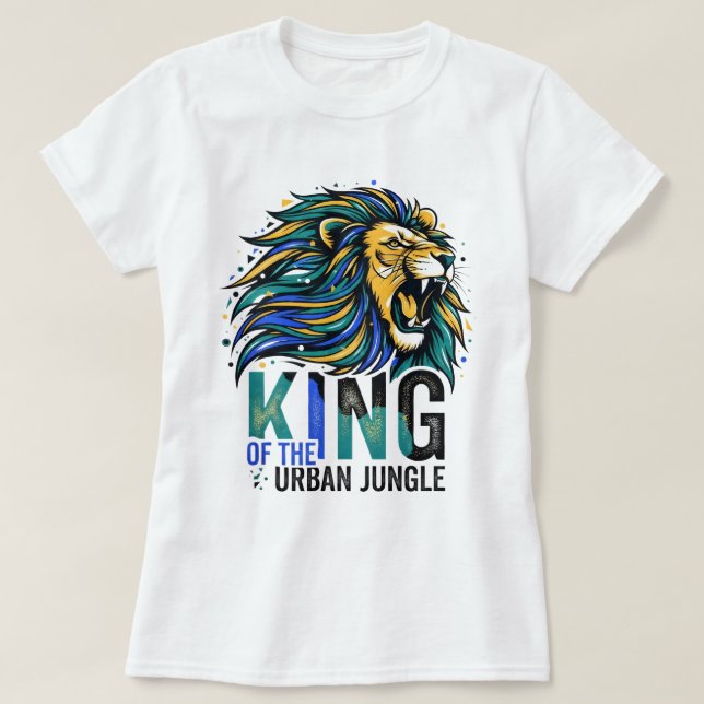 Kung av det urbana djungeln t shirt (Design framsida)