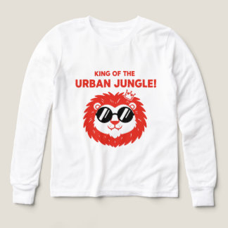 Kung av det urbana djungelns coola lejon T-shirt