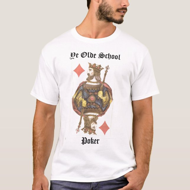 Kung av diamanter Ye Olde SchoolPoker Tröja (Framsida)