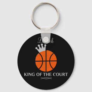 Kung av domstolbasketen Keychain Nyckelring