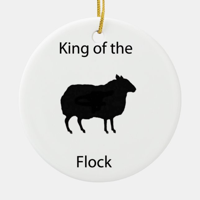 Kung av flocken julgransprydnad keramik (Framsidan)
