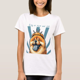 Kung av fluff och chill. chow-chow t shirt