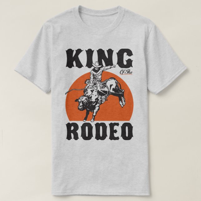Kung av för Cowboyland för Rodeo den westerna Tee (Design framsida)