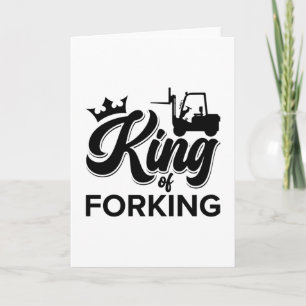 Kung av forking Forklift Operator Driver Worker Kort
