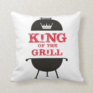 Kung av grillen, svart vit Krona röd Kudde
