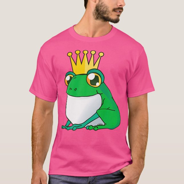 Kung av grodor I groda Prince Frog T Shirt (Framsida)