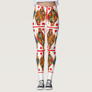 Kung av Hearts Queen of Hearts Jack of Hearts Leggings
