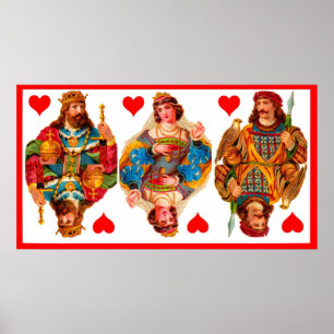Kung av Hearts Queen of Hearts Jack of Hearts Poster