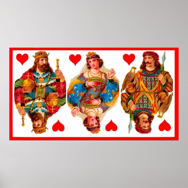 Kung av Hearts Queen of Hearts Jack of Hearts Poster (Framsidan)