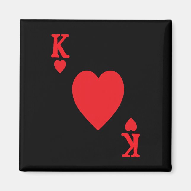 Kung av hjärtans dag älskare Royal Flush J Magnet (Framsidan)