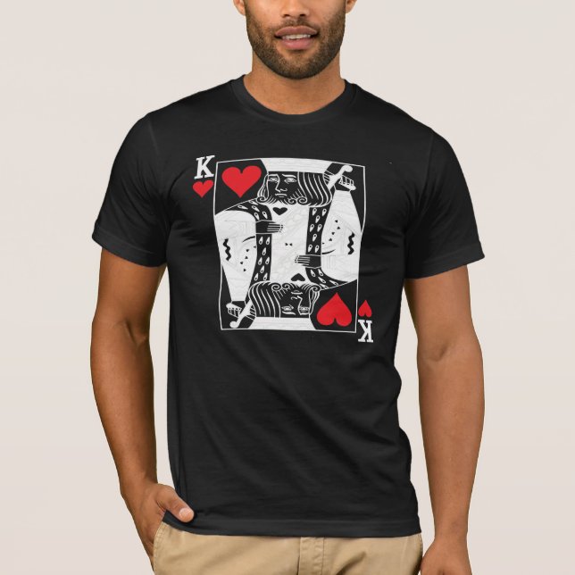 Kung av hjärtaskjortan tee shirt (Framsida)