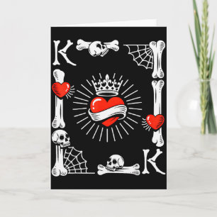 Kung Av Hjärter Kort Kostym Rolig Halloween Kung A