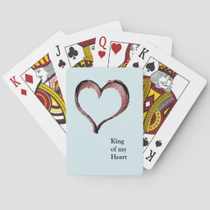 Kung av min hjärta med hjärtaShape Casinokort