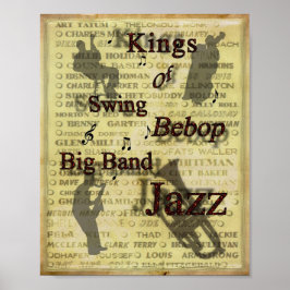 Kung av Poster utskrift av Swing Bebop Big Band Ja
