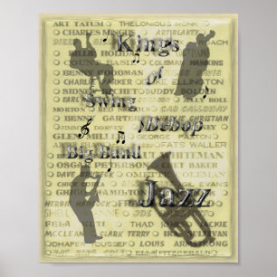 Kung av Poster utskrift av Swing Bebop Big Band Ja