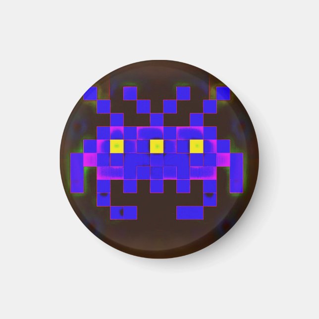 Kung av rymdinvasionen (Version B) Magnet (Framsidan)