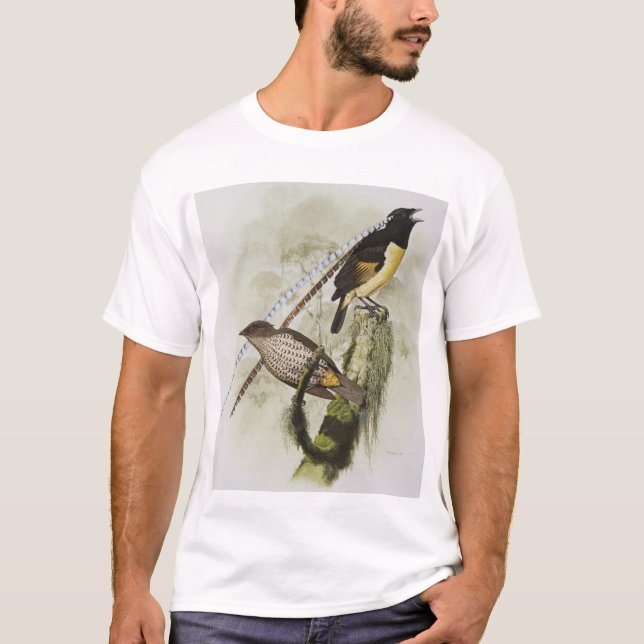 Kung av Sachsen Bird of Paradise, manliga och kvin T Shirt (Framsida)