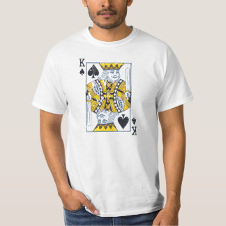Kung av spadar bedrövad vintagestil tee