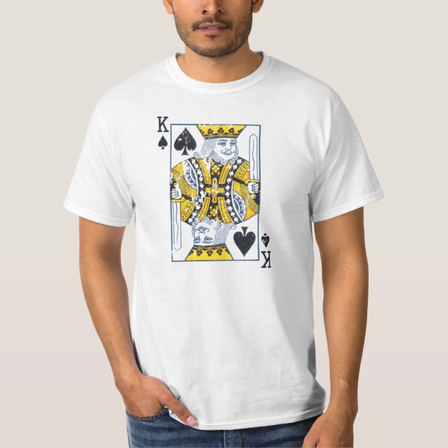 Kung av spadar bedrövad vintagestil tee (Framsida)