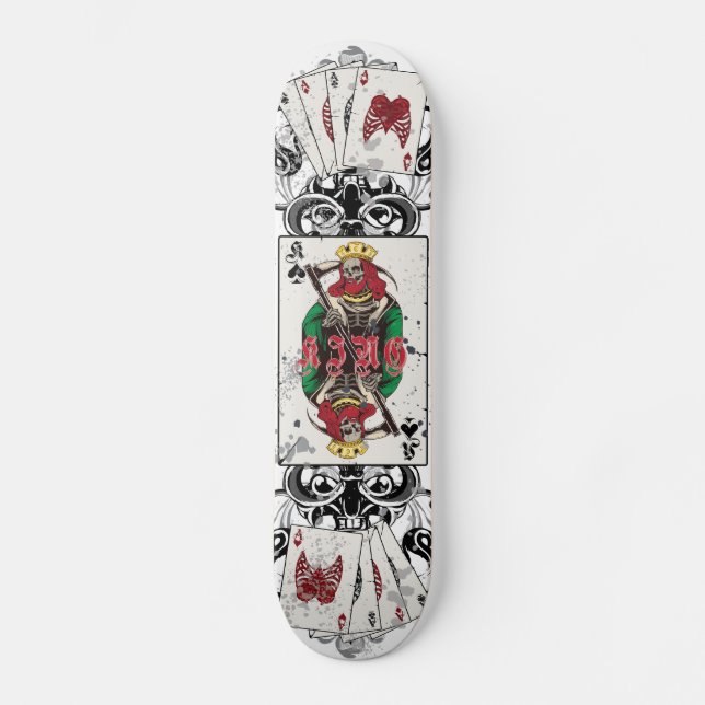Kung av spadedöskalle skateboard bräda 19,5 cm (Framsida)