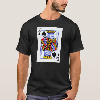 Kung av spadesvarten tee shirt