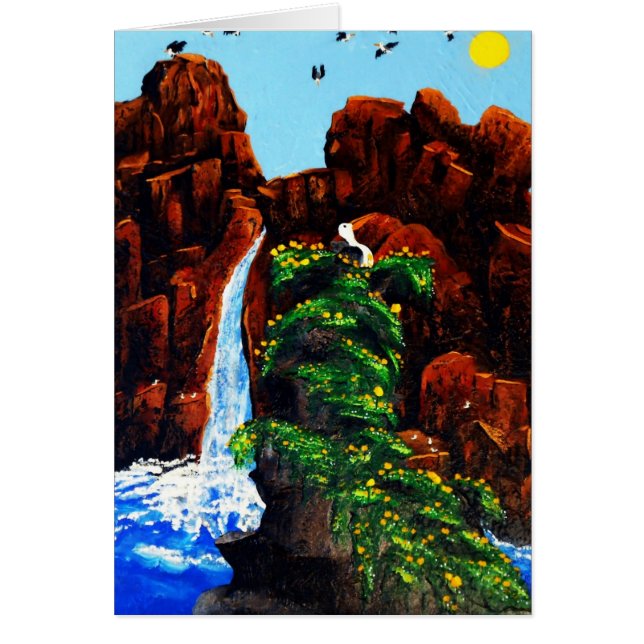 Kung av stenen hälsningskort (Framsidan)