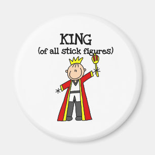 Kung av stick figur magnet