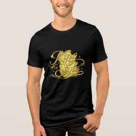 Kung av stil lyxig guldbords T-shirt för män