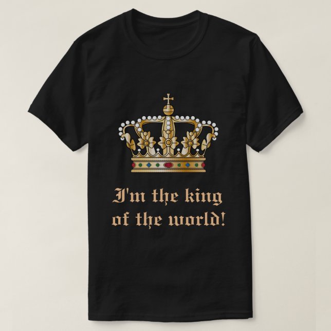 Kung av världen tee (Design framsida)