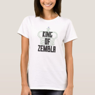 Kung av Zembla (genomskinlig grönt för det svart Tee