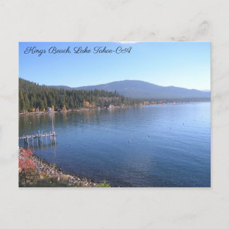 Kung Beach Sjö Tahoe Ca vykort