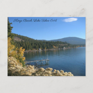 Kung Beach Sjö Tahoe-vykort Vykort