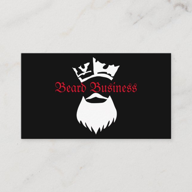 Kung Beard Beard Business Visitkort (Framsida)