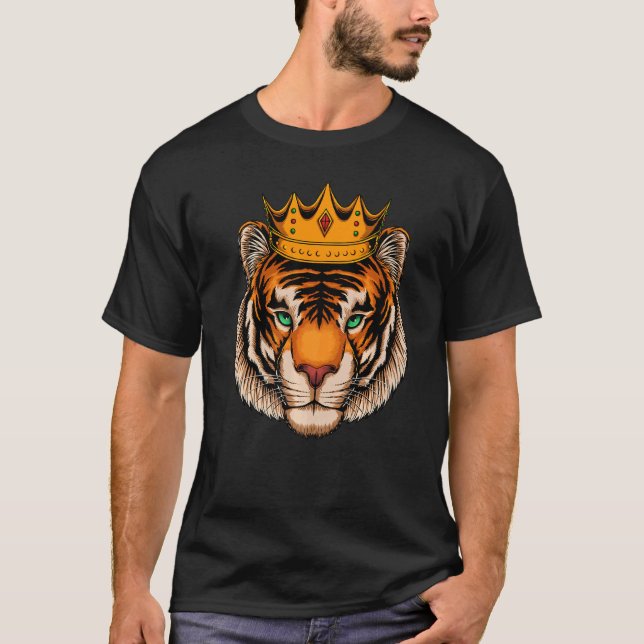 Kung Bengal Tiger Katt T Shirt (Framsida)