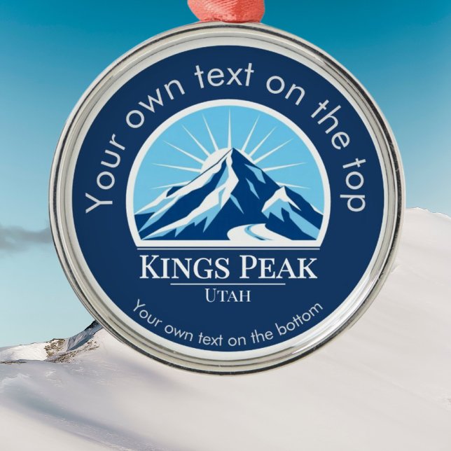 Kung, bergsberget Utah Uinta Range-medalj Julgransprydnad Metall (Skapare uppladdad)