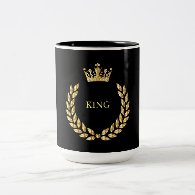 Kung Black och Guld och Krona TON Coffee Mugg (Center)