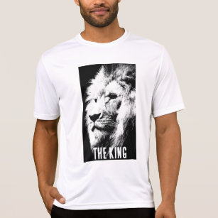 Kung Black & White Lejon Manar Sport-Tek konkurren T Shirt