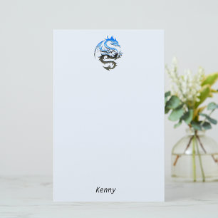 Kung Blue- och Silver-dryckesteri Brevpapper