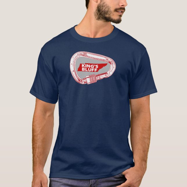 Kung Bluff Tennessee Sten klättning Carabiner T Shirt (Framsida)