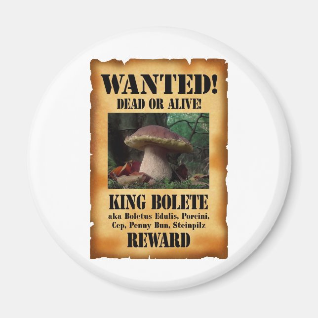 Kung Bolete - Wanted Dead eller Alive Magnet (Framsidan)
