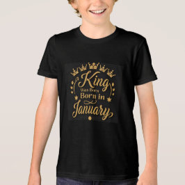 Kung Born i januari Golden Krona-pojkar T Shirt