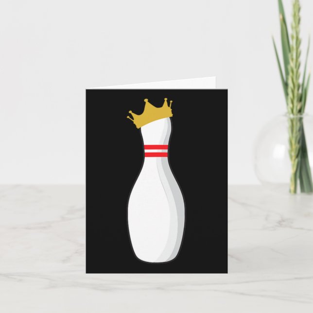 Kung Bowling Pin Funny Graphic-Strejkor och kalkon Kort (Framsida)