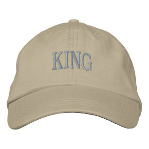 KUNG Brevtext Öken Tan Strapback Böjd Visir Broderad Keps